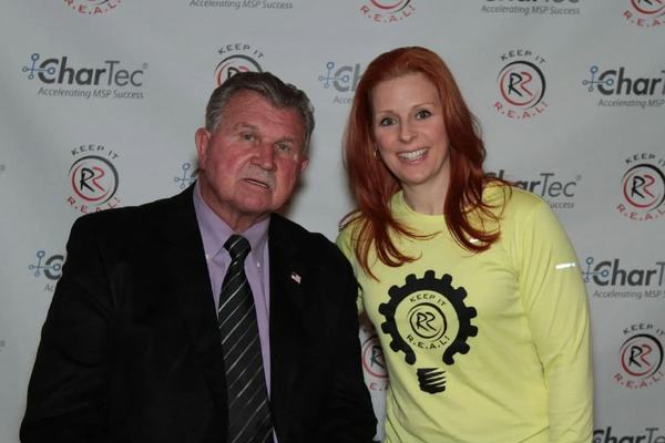 Robin Robins with Mike Ditka