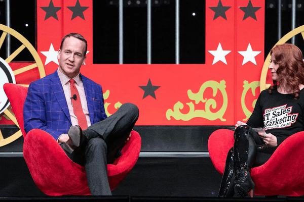 Robin Robins with Peyton Manning